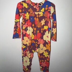 Tea Collection Colorful Floral Kids Footie